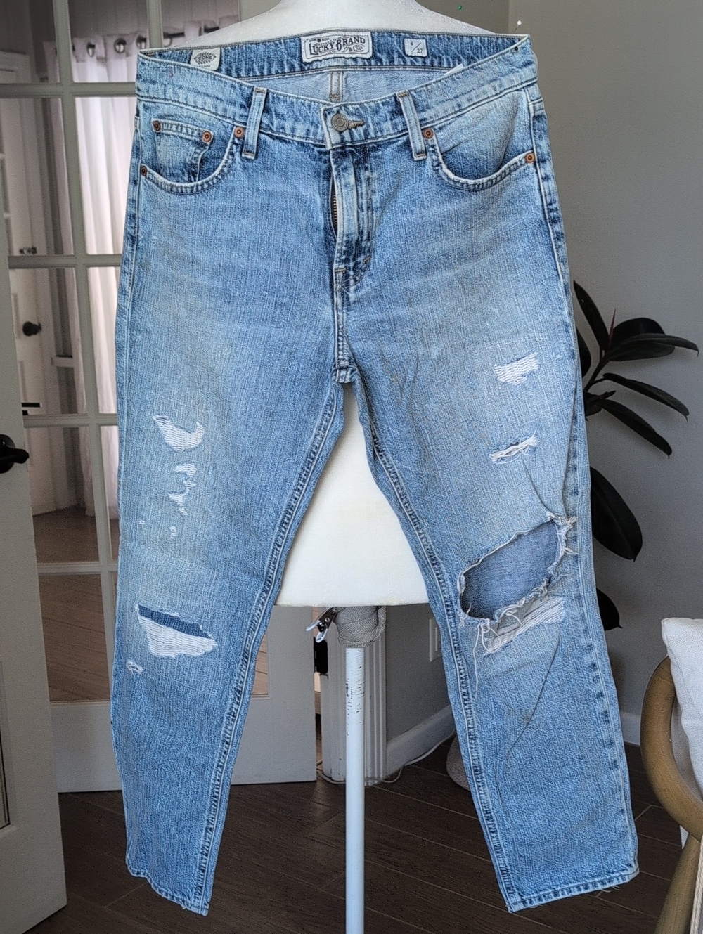Vintage Y2K Lucky Brand Distressed Sienna Slim Boyfriend Jeans - Picture 1 of 14